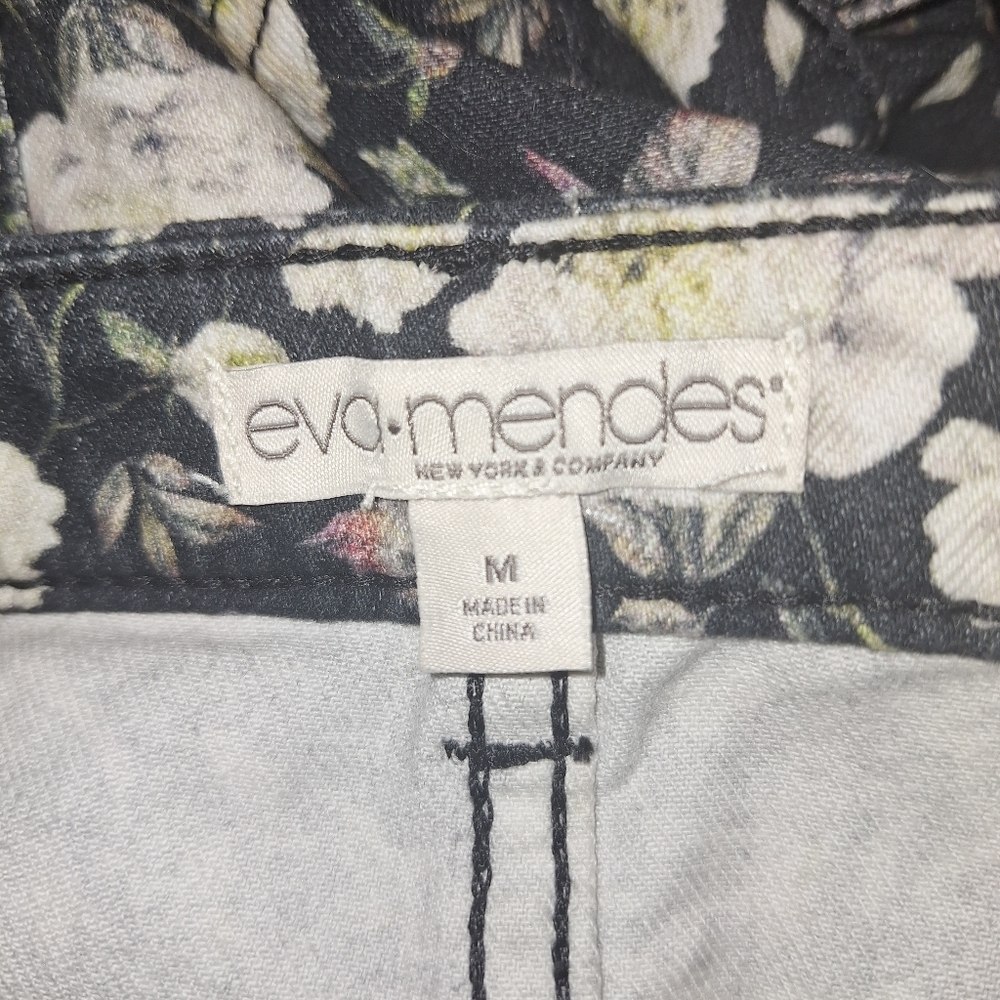 Eva Mendes Floral Denim Pencil Skirt - Picture 4 of 8